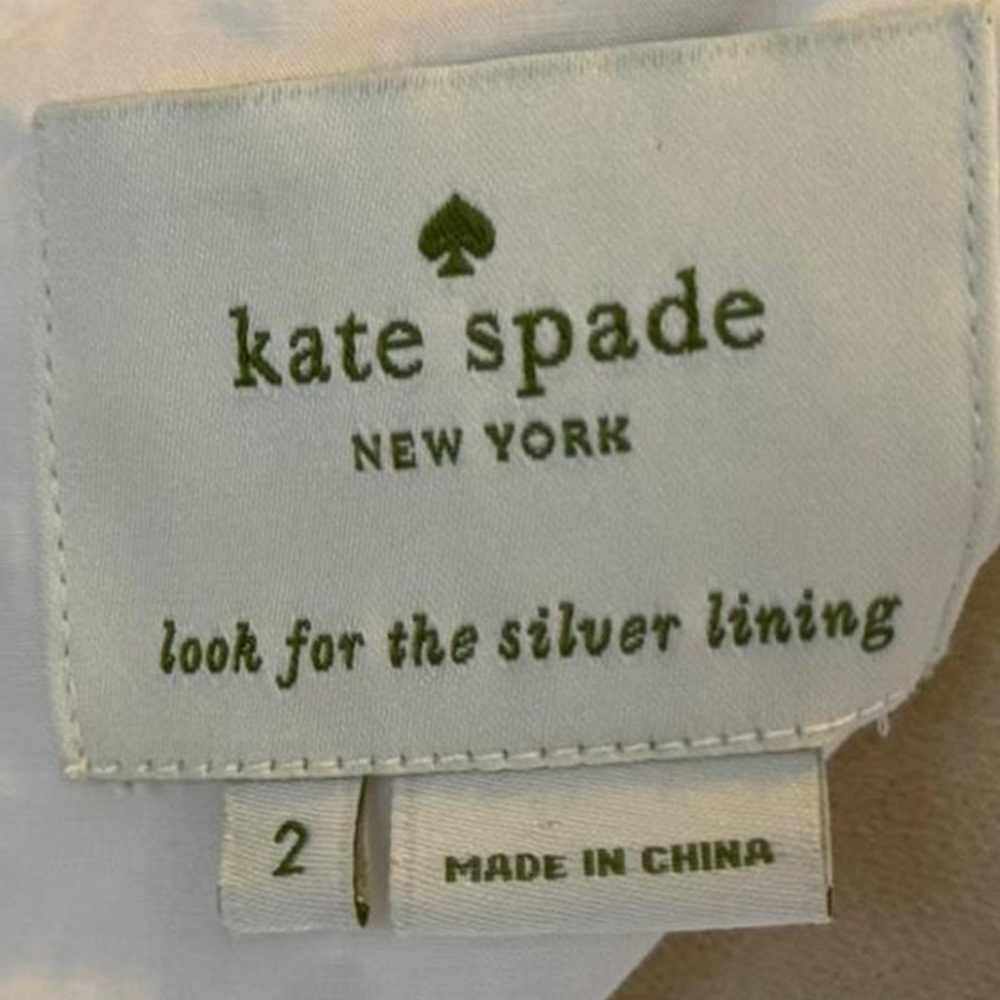 Kate Spade White Cotton Shift Dress - size 2 -  graduation appropriate - Picture 4 of 6